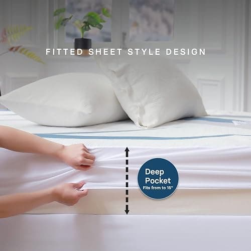 Gotcozy Heated Mattress Pad Queen Size Dual Control - Electric Mattress pad fit up to 15‘’with 10 Heat Seatings & 10 Hour Auto Off ETL Certified Machine Washable(Blue) thumbnail 4