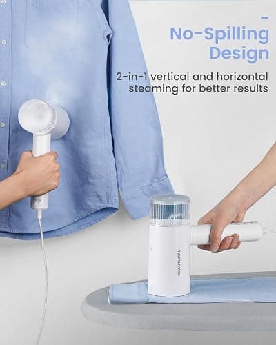 BEAUTURAL Steamer for Clothes, Portable Garment Wrinkle Remover, Fast 30s Heat-up, Foldable and Handheld, 120V Only (Not for 220V Europe), White thumbnail 5