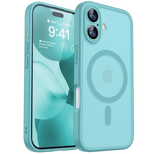 CANSHN Magnetic for iPhone 17 Case, Upgraded [Full Camera Protection] [Compatible with Magsafe] [Translucent Matte] Shockproof Protective Phone Case for iPhone 17 - Teal - Image 1