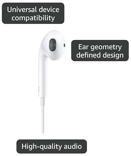 Apple EarPods Headphones with Lightning Connector, Wired Ear Buds for iPhone with Built-in Remote to Control Music, Phone Calls, and Volume thumbnail 3