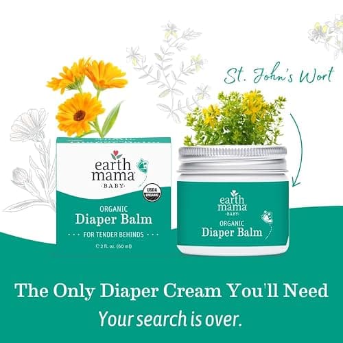 Earth Mama Organic Diaper Balm 2-Ounce | Diaper Cream for Baby | EWG Verified, Petroleum & Artificial Fragrance-Free with Calendula for Sensitive Skin (2-Pack) thumbnail 7