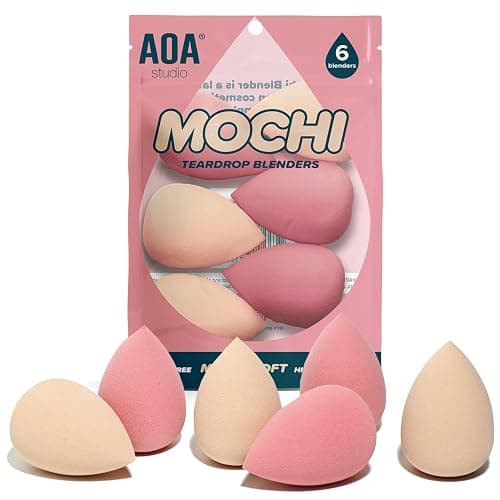 AOA Studio Collection Makeup Mochi Sponge Set Makeup Blender Latex Free and High-definition Set of 6 Makeup Blender For Powder Cream and Liquid Wonder Blender Beauty Cosmetic (6 Count) - Image 1