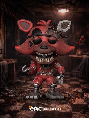 Funko Pop! FNAF: Five Nights at Freddy's - Withered Foxy Vinyl Figure | Collectibles Bundled with Box Protector thumbnail 2