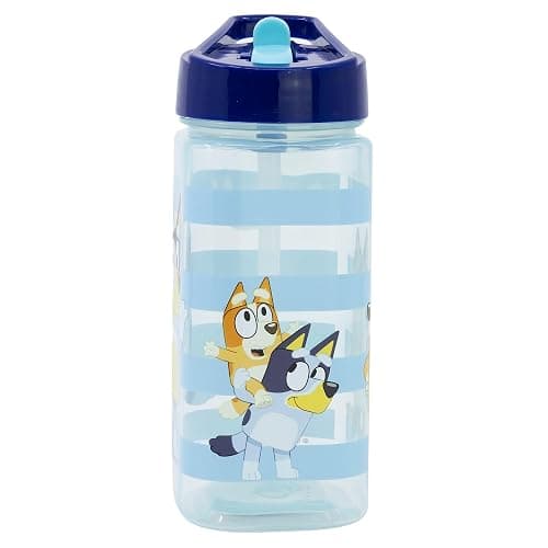 STOR Gourde Réutilisable Bluey avec Paille Intégrée 530ml - Sans BPA - Bouteille Eau Plastique Carrée Enfant thumbnail 4
