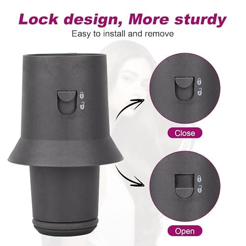 Hair Curling Iron Barrel Attachments: Long Hair Curling Barrels Styler with Adaptor for Dyson Airwrap Hair Dryer, Styler Iron Attachment Parts Hair Tool thumbnail 5