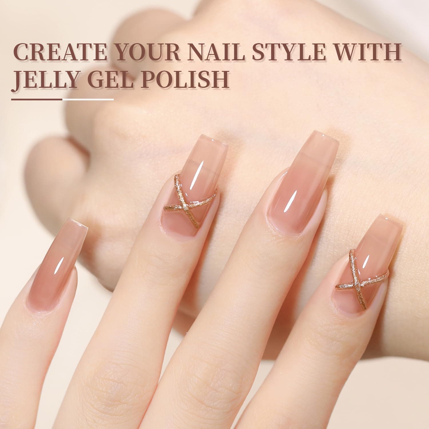 JODSONE 23PCS Gel Nail Polish Set 20 translucent Jelly Color Natural and Elegant Long Lasting Suitable for Home and Salon thumbnail 4