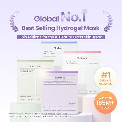 BIODANCE Rejuvenating Caviar PDRN Real Deep Mask, Overnight Hydrogel Face Mask, Skin Firming, Radiance, Enhancing Skin Recovery, Korean Skin Care, Self Care Gifts for Women | 1.19oz(34g) x 4ea thumbnail 2