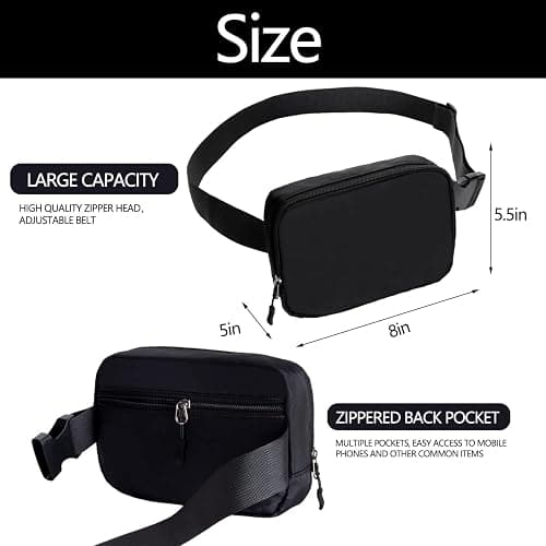 Belt bag Fanny pack crossbody bags for women Everywhere belt bag (black) thumbnail 2