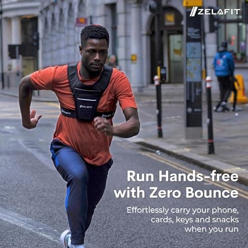 ZelaFit® Running Vest Phone Holder – Running Vest Women & Mens – Adjustable Reflective Running Phone Holder – Ultra-Lightweight Running Bag & Backpack Alternative – Waterproof Phone Pouch & Key Holder thumbnail 5
