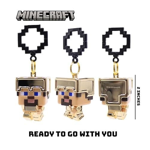 Officially Licensed Minecraft Backpack Hangers – Surprise Blind Box Figure – Durable Plastic Keychain Accessory for Backpack, Lunchbox, Gifts – Ages 3+ (Series 1) thumbnail 5