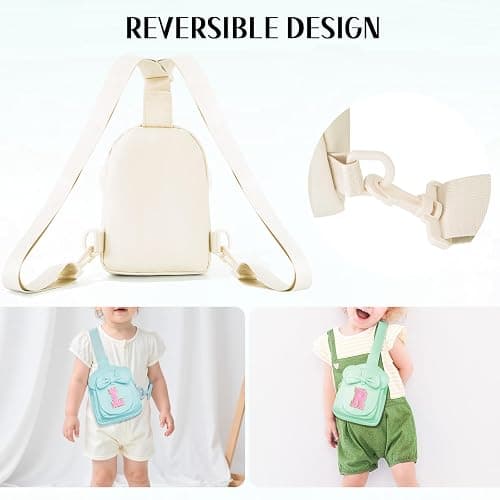Uygafly Gifts for Girls Kids Toddler,Initial Crossbody Bag Purse Cream,M | Personalized Purse Monogram Fanny Pack Cute Trendy Stuff Birthday Gift thumbnail 6