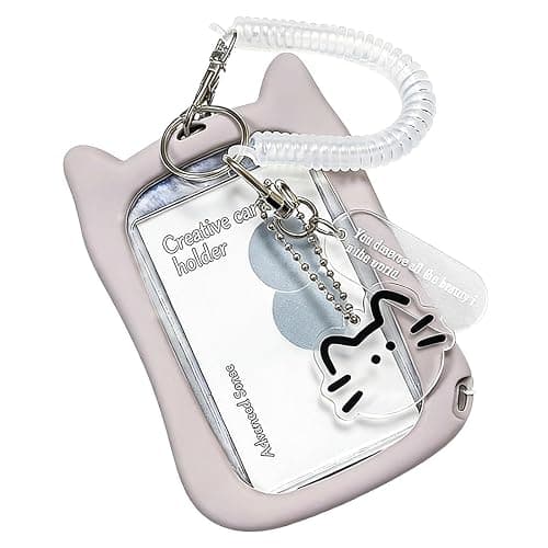 VONJUMA Kpop Porte-Carte Photo Porte-Badge Porte-Badge Porte-Badge Porte-Badge Pour Album Idole Photo Bus D'Étudiant Porte-Clés Étui De Protection Pour Photo Gris - Image 1
