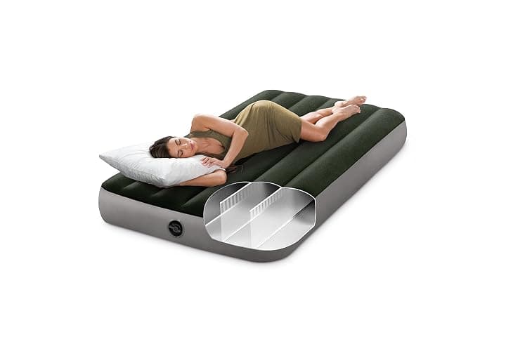Intex 64107E Dura-Beam Standard Prestige Air Mattress: Fiber-Tech - Twin Size - 10in Bed Height - 300lb Weight Capacity - Pump Sold Separately thumbnail 3