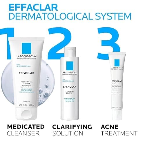 La Roche-Posay Effaclar Medicated Gel Cleanser, 2% Salicylic Acid Cleanser + LHA + Glycerin, Dermatologist Tested Foaming Acne Face Wash, Clear & Prevent Acne Breakouts, Oil Free, Targets Excess Oil thumbnail 8