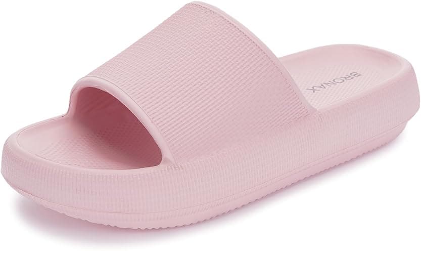 BRONAX Pillow Slippers for Women and Men | House Slides Shower Sandals | Cushioned Thick Sole - Image 1