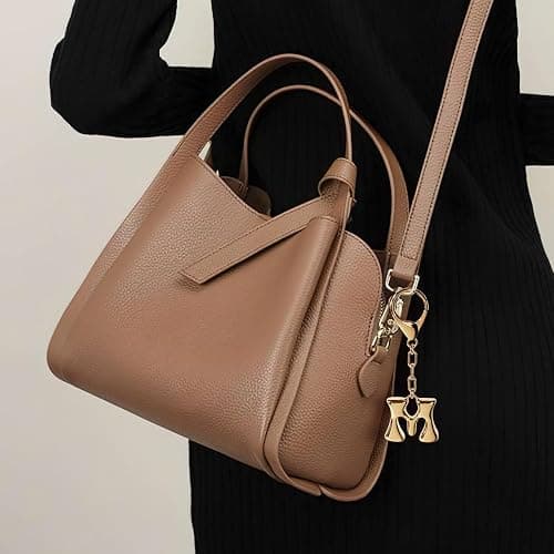 LILIE&WHITE Gold Bubble Initial Keychain For Women Handbag Charms Fashion Alphabet Keychain Accessories Gift thumbnail 3