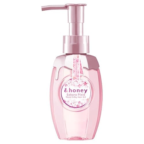 & Honey Sakura Pixie Moist Silky Hair Oil, 3.3 Fl Oz (Pack of 1), Pink - Image 1