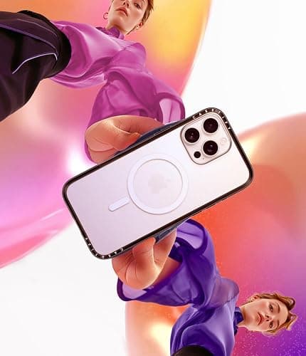CASETiFY Compact iPhone 16 Pro Case [Slim and Sleek/Compatible with Magsafe / 4 ft. 2X Military Grade Drop Protection] - Cheetah Paradise Pink - Clear Black thumbnail 2