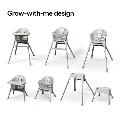 Mompush Olli 7-in-1 Convertible High Chair for Babies and Toddlers | BPA-Free Food-Safe Plastic, Easy to Clean, 100% Removable and Washable, 1-Second Click-In Design, Easy-Fold Storage thumbnail 4