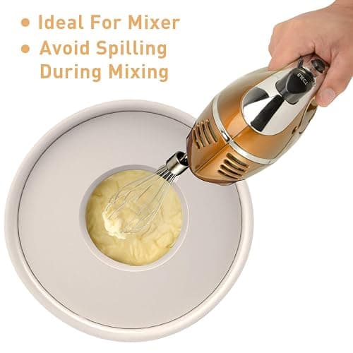 Wildone Mixing Bowls with Airtight Lids Set, 5PCS Stainless Steel Khaki Nesting Bowls for Kitchen, with Grater Attachments & Non-Slip Bottoms, Size 5, 3, 2, 1.5, 0.63 QT, Great for Mixing & Serving thumbnail 6