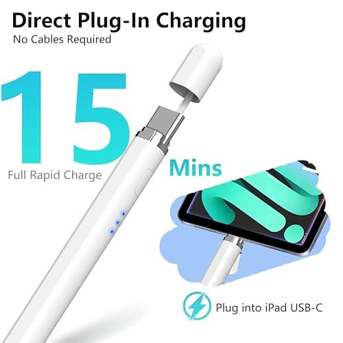 iPad Pencil for Apple iPad 2018–2026, Magnetic Charging Stylus Pen for Apple Pencil 2nd Generation &1st Generation with Tilt Sensitivity& Palm Rejection, Pencil for iPad A16 Pro 11/12.9/13, Air, Mini thumbnail 3