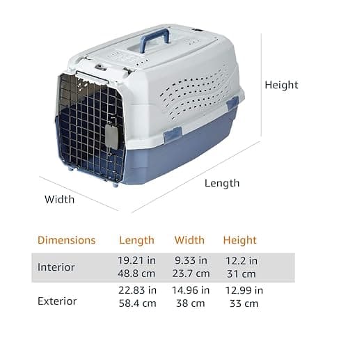 Amazon Basics Two-Door Top-Load Hard-Sided Pet Travel Carrier, 58.4 cm thumbnail 4