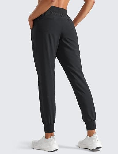CRZ YOGA Women's Lightweight Workout Joggers 27.5" - Travel Casual Outdoor Running Athletic Track Hiking Pants with Pockets thumbnail 2