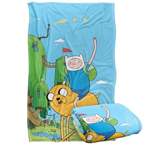 Adventure Time Best Bros Silky Touch Super Soft Throw Blanket 36" x 58" - Image 1