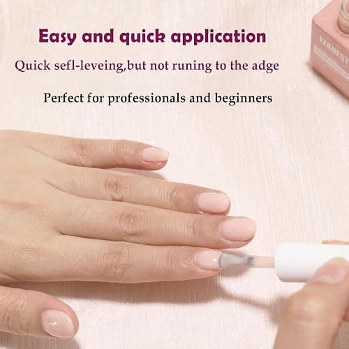 FZANEST Rubber Base Builder Gel Nail 15ml Jelly Natrual Nude Pink Color Gel Polish Nail Strengthener Self-leveling Extension Soak Off UV LED thumbnail 6