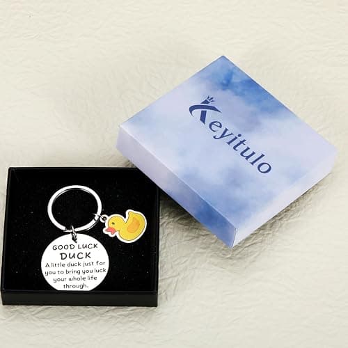 Duck Keychain, Stocking Stuffers for Adults Women, Positive Duck Good Luck Charms, Christmas Gifts for Teen Girls, Ducks Gifts Funny Keychain, Lucky Ducks Christmas Keychains, Novelty Gift Cheer Gift thumbnail 7