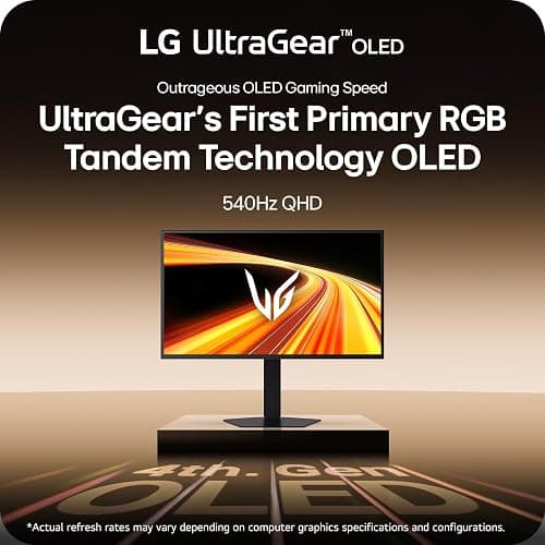 LG 27GX790B-B 27” Ultragear QHD (3440 x 1440) OLED Gaming Monitor, Dual Mode (QHD 540Hz/ HD 720Hz), 0.02ms, TrueBlack 500, NVIDIA G-Sync Compatible, AMD FreeSync Premium Pro, DP 2.1, USB-C, Black thumbnail 5