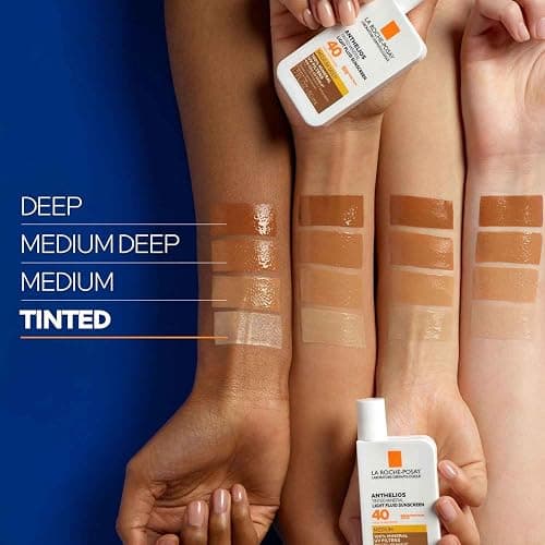 La Roche-Posay Anthelios Tinted Sunscreen SPF 40+, Broad Spectrum SPF + Antioxidants, Titanium Dioxide & Zinc Oxide Sunscreen, 4 Flexible Shades With No White Cast, Oil Free & Oxybenzone Free - 1.7 Fl Oz (Pack of 1) - Tinted thumbnail 5