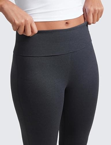 CRZ YOGA Womens Cloud Jersey Foldover Waist Flare Pants 31" - Yoga High Waisted Bootcut Lounge Casual thumbnail 3