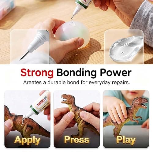 Squishy Glue, Silicone Repair Adhesive, Quick-Drying Waterproof for TPR TPE | Clear Flexible Bond Formula, Works on TPU Rubber Model, Multi-Surface Adhesive for Squishy Repair & DIY Crafts thumbnail 6