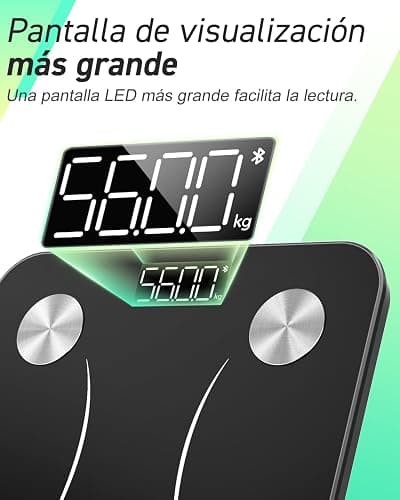 INSMART Báscula Grasa Corporal y Muscular con App, 24 Métricas | Báscula Inteligente de Baño Fitness, Composición Corporal, Bioimpedancia, Masa Muscular, Múltiples Usuarios, Android e iOS thumbnail 8