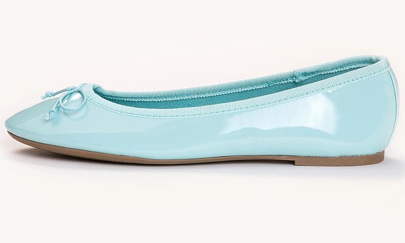 FEVERSOLE Women's Macaroon Colorful Memory Foam Cushion Insock Patent Ballet Flat thumbnail 8
