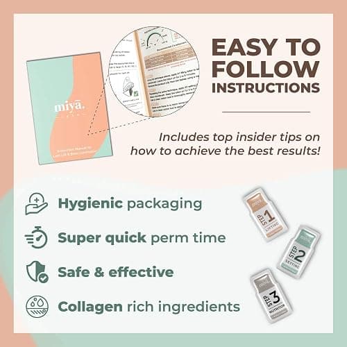 MIYA LASH 2 in 1 Lash Lift & Brow Lamination Kit | Instant Fuller Eyebrows, Eyelashes | Salon Result lasts 8 weeks | Professional LVL, Perm, Laminate with Silicone Shields, Lash Picks thumbnail 6