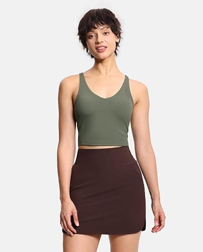 THE GYM PEOPLE Womens' Sports Bra Longline Wirefree Padded with Medium Support thumbnail 7