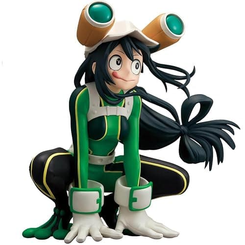 Zhongkaihua Asui Tsuyu Figure Squatting Pose, MHA Action Figure PVC Manga Statue 11CM, Asui Tsuyu Model Ornament Gifts for MHA Fans - Image 1