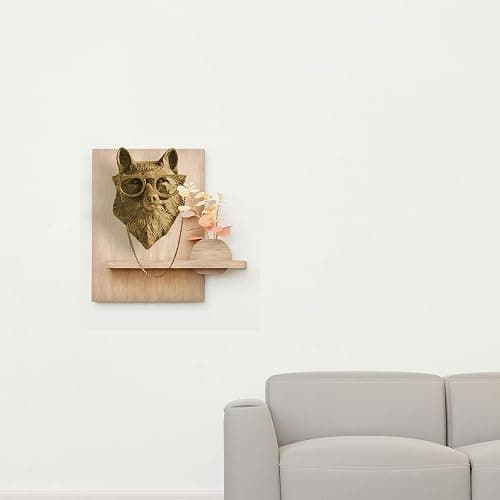 Artocery Resin Animal Wall Decor – Vintage Brass Animal Heads for Living Room, Bedroom & Office, Mid Century Modern Wall Art, Gold Bathroom Decor Accent (Fox-Brass) thumbnail 7