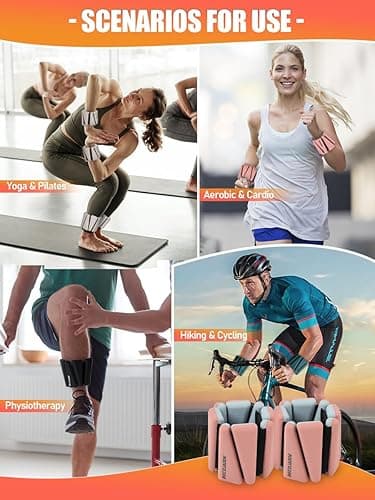 BECOJADDE Wrist Ankle Weights Set of 2(1 lb/2 lb Each) Adjustable Weights Training Intensity for Strength Training Walking Running Yoga Pilates Jogging for Women Men - 4 lb Pair (2 lb Each) - Pewter Peach thumbnail 6