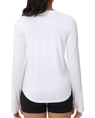 THE GYM PEOPLE Women's Long Sleeve Workout Shirts Athletic Crewneck Hiking Tops with Thumb Hole thumbnail 4