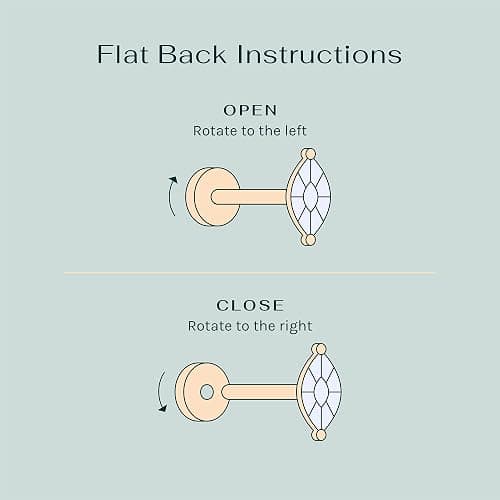 PAVOI 14K Gold Plated Solid 925 Sterling Silver Post Cubic Zirconia Stud Flat Back Earrings for Women | Cartilage Earring | Helix Piercing Jewelry | Small Stud Earrings for Women thumbnail 3