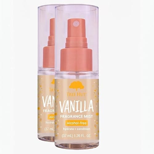 Tree Hut Mini Vanilla Hair & Body Mist, Hydrating & Alcohol-Free Body Spray, Fragrance with Vanilla, Sandalwood & Coconut Notes, Alcohol-Free Formula, Versatile Body Spray, Travel Size, 1.26 fl oz - Image 1