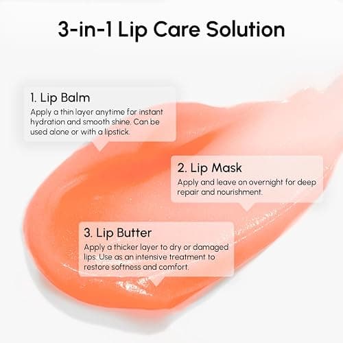 MAREE Lip Mask Overnight - Lip Moisturizer For Very Dry Lips - Hydrating Lip Butter Balm with Hyaluronic Acid & Collagen - Overnight Lip Treatment - Lip Sleeping Mask Repair - Hidratante de Labios thumbnail 6