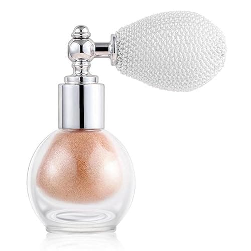 Bronze Highlighter Spray for Face and Body, Rich Color Loose Shimmer Powder Long Lasting Sparkly Spray High Gloss Makeup for Women Rave Festival Prom Stage Wedding Party, #4 - Image 1