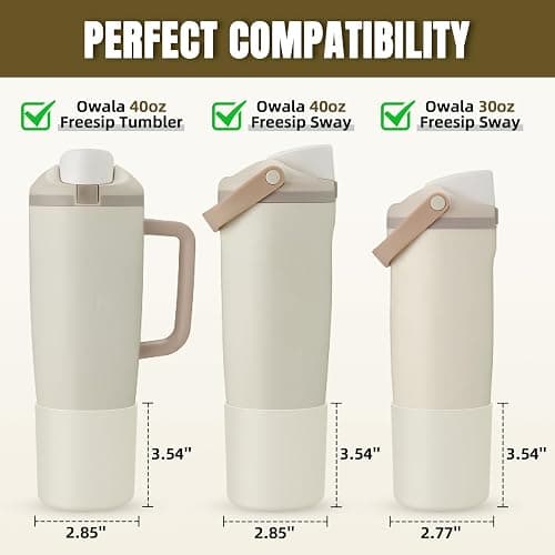 Silicone Higher Boot Compatible with Owala 30oz & 40oz FreeSip Sway Bottles & Tumblers, Large Protection Anti-slip Bottom Cover Sleeve for Freesip Sway Tumbler and Bottle thumbnail 3