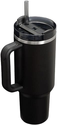 STANLEY Quencher H2.0 Tumbler with Handle and Straw 40 oz | Flowstate 3-Position Lid | Cup Holder Compatible for Travel | Insulated Stainless Steel Cup | BPA-Free | Black 2.0 thumbnail 3