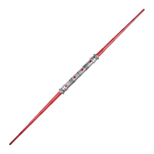 Star Wars Darth Maul Official Halloween Costume Accessory - Light-Up Retractable Plastic Double Saber - Image 1