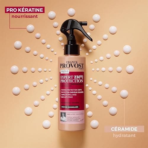 Franck Provost Soin 4-en-1 Sans Rinçage Protection Chaleur 230°C 190ml | Pro-Kératine et Céramide, +68% brillance, Action 24h anti-frizz, Sans alcool éthylique ni huile minérale thumbnail 3